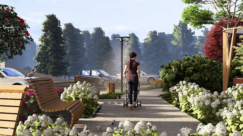 Озеленение.