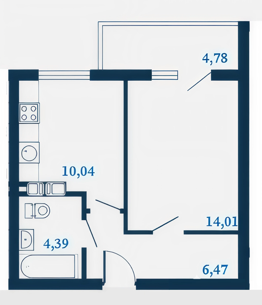 1-комнатная №87